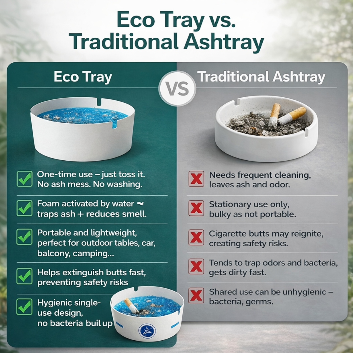 Eco Ash Disposable Ashtray